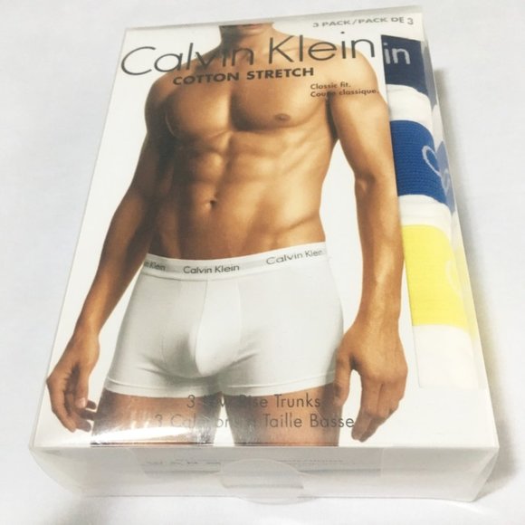 CALVIN KLEIN 3 PACK MEN 2XBLUE YELLOW SIZE L - Picture 2 of 3